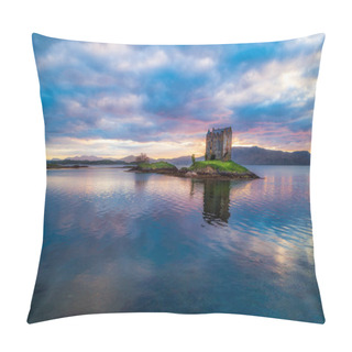 Personality  Ruins Of Castle Stalker At Sunset Pillow Covers