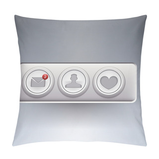 Personality  Vector Set Of Buttons. You Have Two Message. Pillow Covers