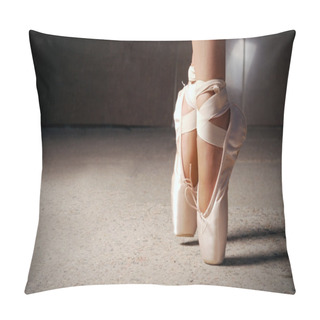 Personality  Feet Of Ballerina Dancing In Ballet Shoes Pillow Covers