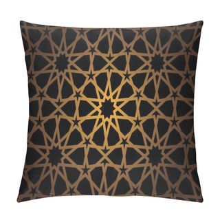 Personality  Islamic Seamless Golden Pattern Pillow Covers