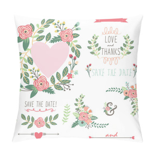 Personality  Vintage Wreath Elements Pillow Covers