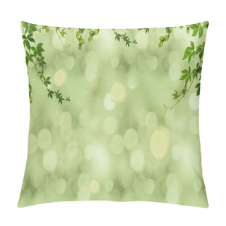 Personality  Green Foliage And Blurry Background Pillow Covers