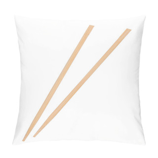 Personality  Chopsticks Isolated On White Background. Pillow Covers