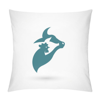 Personality  Cow, Pig, Chicken Symbol Pillow Covers