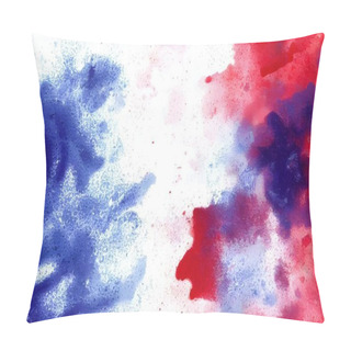 Personality  Colored Paint Splashes On White, Abstract Background Wallpaper Pillow Covers