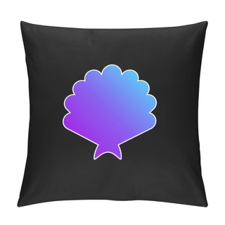 Personality  Big Shell Blue Gradient Vector Icon Pillow Covers