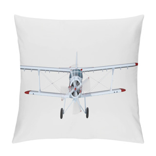 Personality  Old Retro Bi Plane Isolate On White. 3d Rendering Pillow Covers