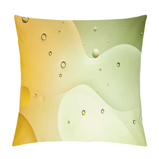 Personality  Beautiful Green And Orange Color Abstract Background From Mixed Water And Oil Pillow Covers