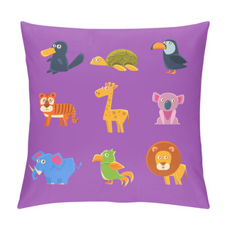 Personality  Exotic Animals Fauna Set Pillow Covers