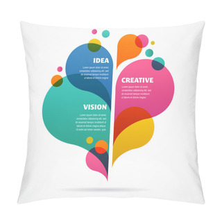 Personality  Abstract Colorful Background With Text Space Pillow Covers