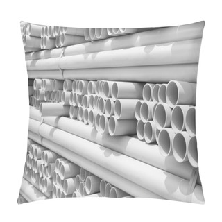Personality  PVC Pipes Stacked In Construction Site Pillow Covers