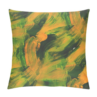 Personality  Wallpaper Picture Seamless Style Green, Yellow Texture Watercolo Pillow Covers