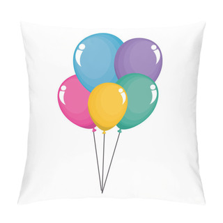 Personality  Balloons Helium Floating Icon Pillow Covers