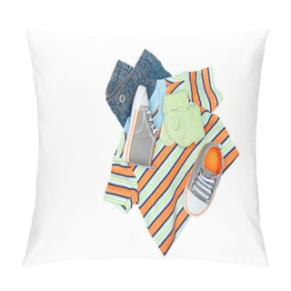 Personality  Baby Clothing On White Pillow Covers
