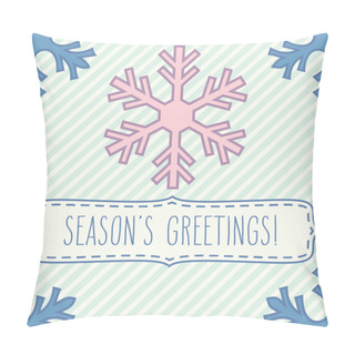 Personality  Snowflake Frame And Season's Greetings Pillow Covers