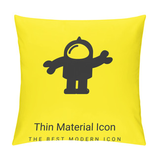 Personality  Astronaut Suit Minimal Bright Yellow Material Icon Pillow Covers