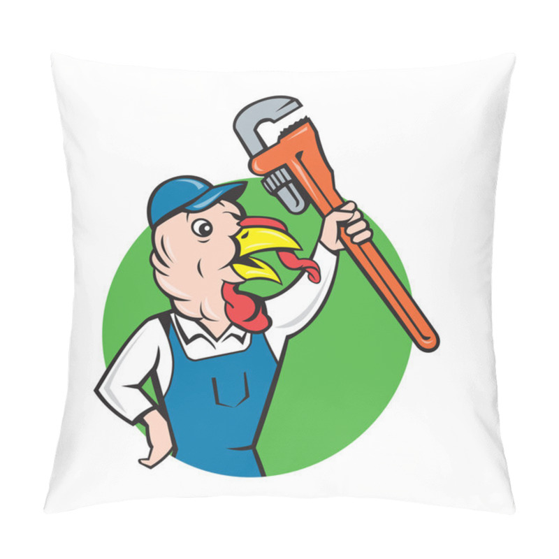 Personality  Turkey plumber holding monkey wrench pillow covers