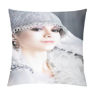 Personality  Retro Flapper Style Woman Pillow Covers