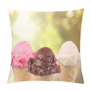 Personality  Ice Cream, Ice Cream Cone, Chocolate. Pillow Covers
