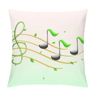 Personality  Summer Musical Banner.Vector Pillow Covers