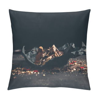 Personality  Dark Chocolate With Nuts Pillow Covers