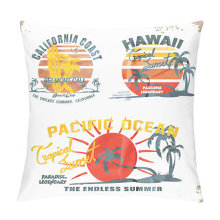 Personality  Vector Surf Print Pillow Covers
