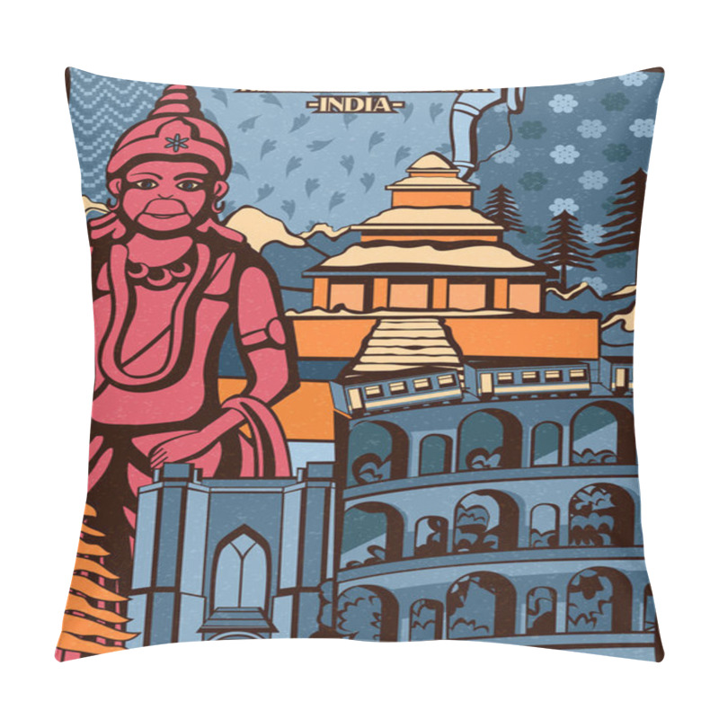 Personality  colorful cultural display of State Himachal Pradesh in India pillow covers