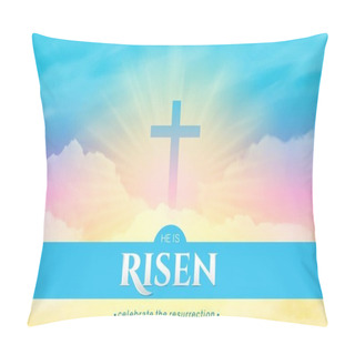 Personality  Christian Religious Design For Easter Celebration. Rectangular Horizontal Banner Pillow Covers
