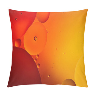 Personality  Abstract Macro Orange And Red Color Background From Mixed Water And Oil  Pillow Covers