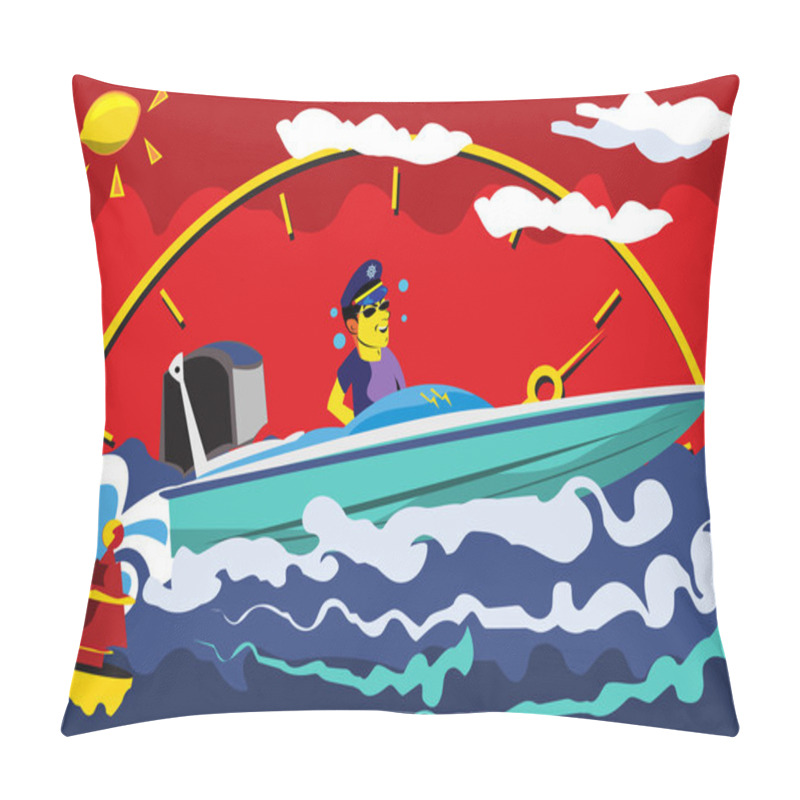 Personality  Speed motor boat pillow covers