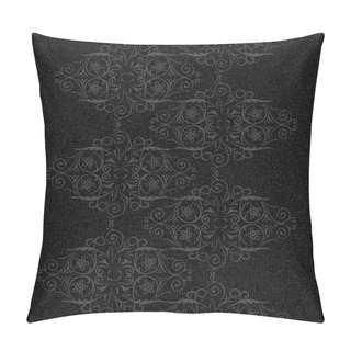 Personality  Vintage Rustic Swirls Pattern On A Gray Background Pillow Covers