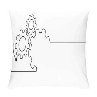 Personality  Cogwheels Brain. Think Big Ideas. Gear Mechanism Settings Tools Template Banner. Funny Vector Cog Signs. Cogwheel Strategy Teamwork Concept Icons. Gears In Progress. Cogs Wheels Pictogram. Line Pattern. Pillow Covers