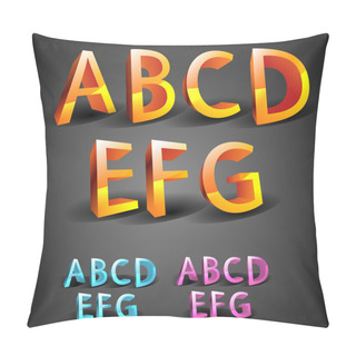 Personality  Glowing Alphabet Vector Illustration Pillow Covers