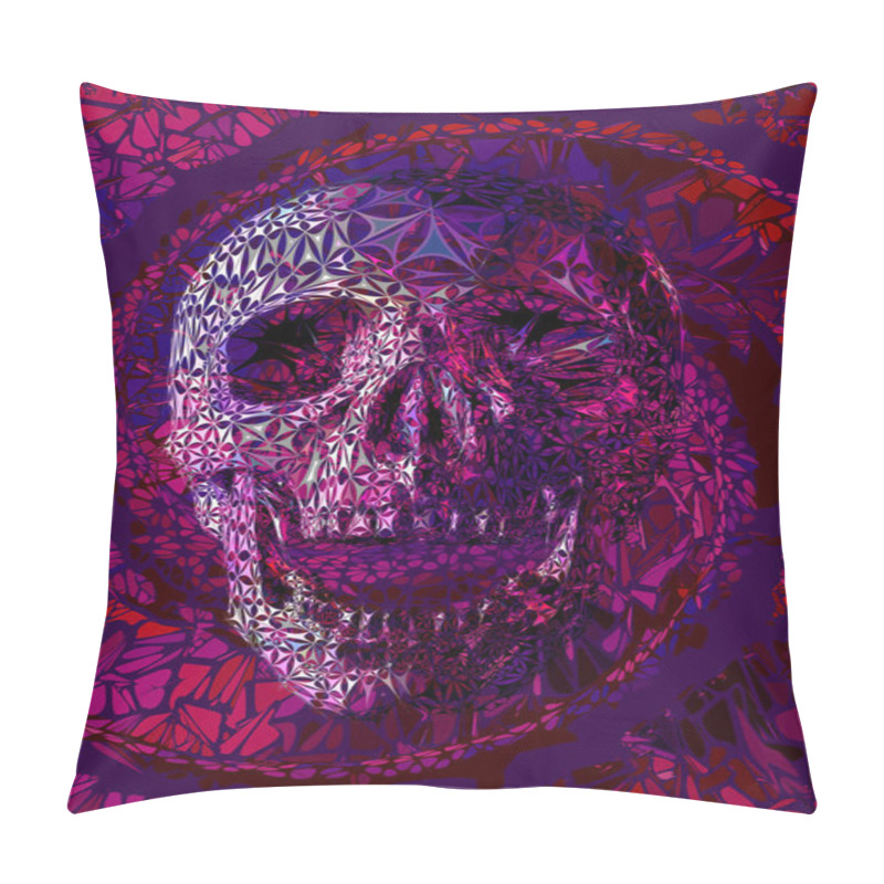Personality  Stylized Colorful Skull Illustration Isolated On Variation Eleme Pillow Covers
