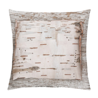 Personality  Birch Bark On The Old Wood Pillow Covers