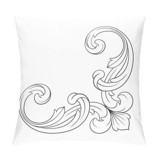 Personality Classical Baroque Ornament Vector  Pillow Covers