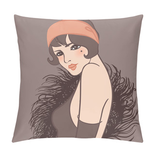 Personality  Flapper Girl Pillow Covers
