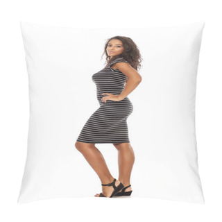 Personality  Woman In Casual Dress  Pillow Covers