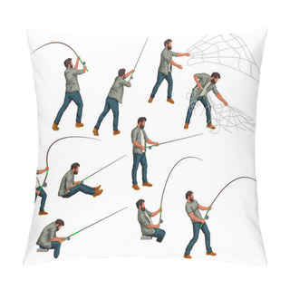Personality  Fisher Man Set 02 Pillow Covers