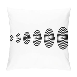 Personality  Development Of Linear Spirals Of Different Sizes Pillow Covers