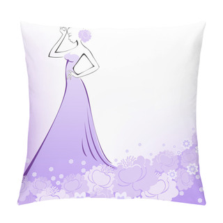 Personality  A Woman In A Lavender Dress Pillow Covers