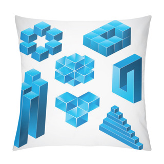 Personality  Abstract Design, Impossible Objects Pillow Covers