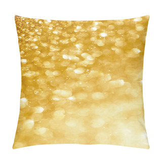 Personality  Christmas Gold Blinking Background Pillow Covers