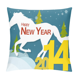 Personality  New Year 2014 With Horse Pillow Covers
