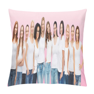 Personality  Group Of Happy Different Women  Pillow Covers