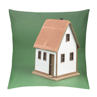 Personality  Dwelling Environment, Small Model House Isolated. House Image. Pillow Covers