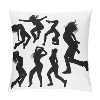 Personality  Dancing Freestyle Female Dancer Silhouettes Pillow Covers