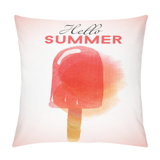 Personality  Watercolor Summer Ice Cream Pillow Covers