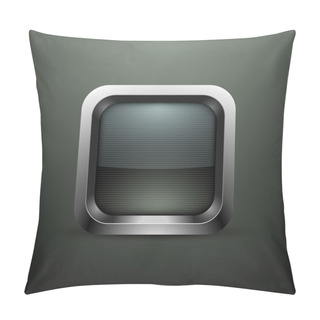 Personality  Rounded Square Button. Vector Illustration. Pillow Covers