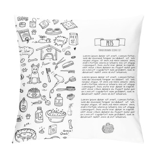 Personality  Pet Icons Set Pillow Covers